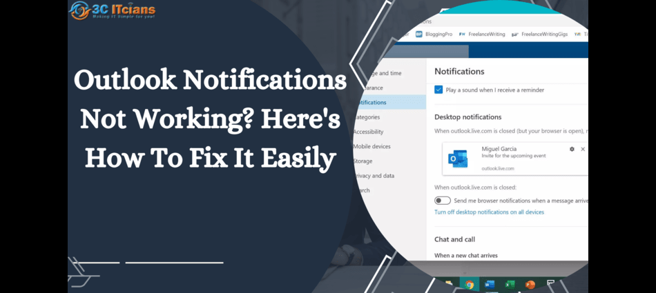 Outlook Notifications not Working – How to Resolve It?